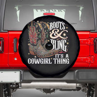 Funny Boots And Bling Its A Cowgirl Thing Spare Tire Cover Western Country Girl Boots