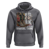 Funny Boots And Bling Its A Cowgirl Thing Hoodie Western Country Girl Boots