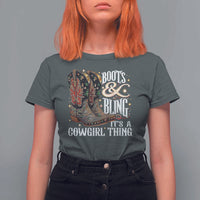 Funny Boots And Bling Its A Cowgirl Thing T Shirt For Women Western Country Girl Boots