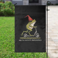 Off To Commit Dad Foolery Garden Flag Funny Daddy Frog Scooter Fathers Day