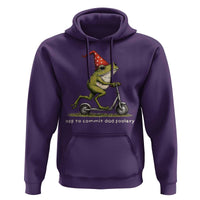 Off To Commit Dad Foolery Hoodie Funny Daddy Frog Scooter Fathers Day