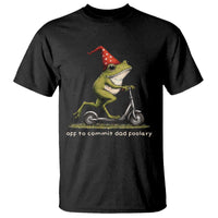Off To Commit Dad Foolery T Shirt Funny Daddy Frog Scooter Fathers Day