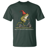 Off To Commit Dad Foolery T Shirt Funny Daddy Frog Scooter Fathers Day