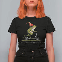 Off To Commit Dad Foolery T Shirt For Women Funny Daddy Frog Scooter Fathers Day