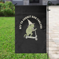 Off To Commit Mom Foolery Garden Flag Funny Mama Frog Scooter Mother's Day