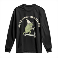 Off To Commit Mom Foolery Long Sleeve Shirt Funny Mama Frog Scooter Mother's Day