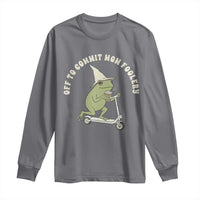 Off To Commit Mom Foolery Long Sleeve Shirt Funny Mama Frog Scooter Mother's Day