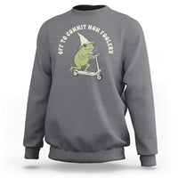 Off To Commit Mom Foolery Sweatshirt Funny Mama Frog Scooter Mother's Day