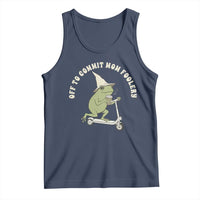 Off To Commit Mom Foolery Tank Top Funny Mama Frog Scooter Mother's Day