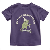 Off To Commit Mom Foolery Toddler T Shirt Funny Mama Frog Scooter Mother's Day