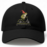 Off To Commit Dad Jokes Baseball Cap Funny Daddy Frog Scooter Fathers Day