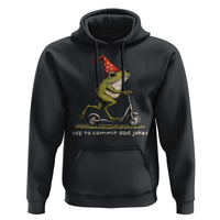 Off To Commit Dad Jokes Hoodie Funny Daddy Frog Scooter Fathers Day