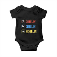 BBQ Lover Baby Onesie Grilling Chillin' Grillin' Refillin' Smoker - Wonder Print Shop