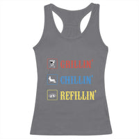 BBQ Lover Racerback Tank Top Grilling Chillin' Grillin' Refillin' Smoker - Wonder Print Shop