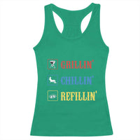 BBQ Lover Racerback Tank Top Grilling Chillin' Grillin' Refillin' Smoker - Wonder Print Shop