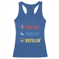 BBQ Lover Racerback Tank Top Grilling Chillin' Grillin' Refillin' Smoker - Wonder Print Shop