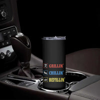 BBQ Lover Skinny Tumbler Grilling Chillin' Grillin' Refillin' Smoker - Wonder Print Shop