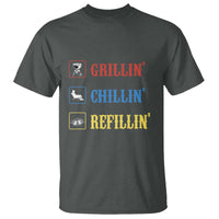 BBQ Lover T Shirt Grilling Chillin' Grillin' Refillin' Smoker - Wonder Print Shop
