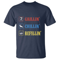 BBQ Lover T Shirt Grilling Chillin' Grillin' Refillin' Smoker - Wonder Print Shop