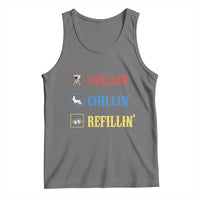 BBQ Lover Tank Top Grilling Chillin' Grillin' Refillin' Smoker - Wonder Print Shop