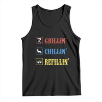 BBQ Lover Tank Top Grilling Chillin' Grillin' Refillin' Smoker - Wonder Print Shop