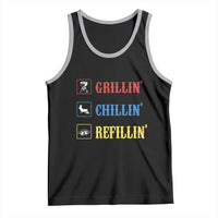 BBQ Lover Tank Top Grilling Chillin' Grillin' Refillin' Smoker - Wonder Print Shop