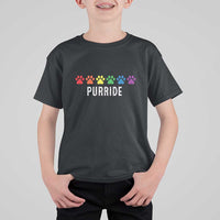 LGBT Cat T Shirt For Kid Purride Rainbow Pride Ally - Wonder Print Shop