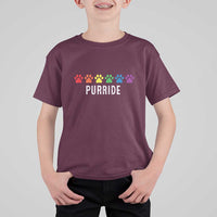 LGBT Cat T Shirt For Kid Purride Rainbow Pride Ally - Wonder Print Shop