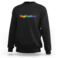 Funny Lesbian Sweatshirt Vagitarian LGBT Pride Month - Wonder Print Shop