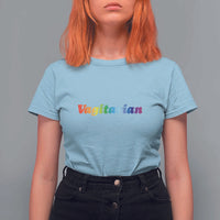 Funny Lesbian T Shirt For Women Vagitarian LGBT Pride Month - Wonder Print Shop