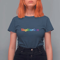 Funny Lesbian T Shirt For Women Vagitarian LGBT Pride Month - Wonder Print Shop