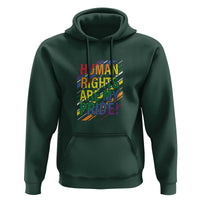 Proud Ally Hoodie Human Rights Are My Pride Rainbow LGBT Flag - Wonder Print Shop