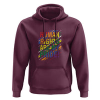 Proud Ally Hoodie Human Rights Are My Pride Rainbow LGBT Flag - Wonder Print Shop
