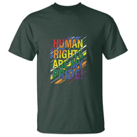 Proud Ally T Shirt Human Rights Are My Pride Rainbow LGBT Flag - Wonder Print Shop