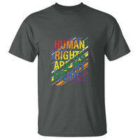 Proud Ally T Shirt Human Rights Are My Pride Rainbow LGBT Flag - Wonder Print Shop