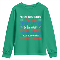 Funny The Rockets Red Glare Terry In His Chair His Reverse Needs Repair Youth Sweatshirt 4th Of July Meme - Wonder Print Shop