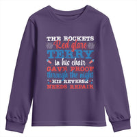 Funny The Rockets Red Glare Terry In His Chair His Reverse Needs Repair Youth Sweatshirt 4th Of July Meme - Wonder Print Shop