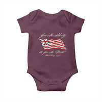 Give Me Liberty Or Give Me Death Patrick Henry Baby Onesie Vintage Grand Union Flag - Wonder Print Shop
