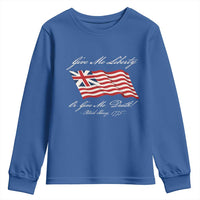 Give Me Liberty Or Give Me Death Patrick Henry Youth Sweatshirt Vintage Grand Union Flag - Wonder Print Shop