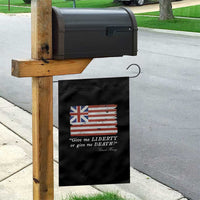 Funny Give Me Liberty Or Give Me Death Garden Flag Patrick Henry Quote Grand Union Flag - Wonder Print Shop