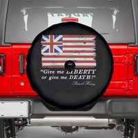 Funny Give Me Liberty Or Give Me Death Spare Tire Cover Patrick Henry Quote Grand Union Flag - Wonder Print Shop
