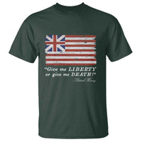 Funny Give Me Liberty Or Give Me Death T Shirt Patrick Henry Quote Grand Union Flag - Wonder Print Shop