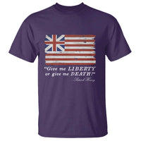Funny Give Me Liberty Or Give Me Death T Shirt Patrick Henry Quote Grand Union Flag - Wonder Print Shop