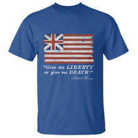 Funny Give Me Liberty Or Give Me Death T Shirt Patrick Henry Quote Grand Union Flag - Wonder Print Shop