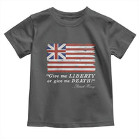 Funny Give Me Liberty Or Give Me Death Toddler T Shirt Patrick Henry Quote Grand Union Flag - Wonder Print Shop