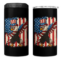 Funny Patriotic Dabbing American Flag Bald Eagle 4th Of July 4 in 1 Can Cooler Tumbler - Wonder Print Shop