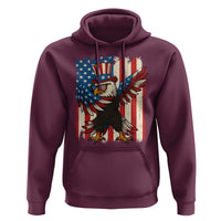 Funny Patriotic Dabbing American Flag Bald Eagle 4th Of July Hoodie - Wonder Print Shop