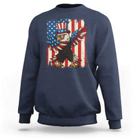 Funny Patriotic Dabbing American Flag Bald Eagle 4th Of July Sweatshirt - Wonder Print Shop