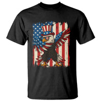 Funny Patriotic Dabbing American Flag Bald Eagle 4th Of July T Shirt - Wonder Print Shop