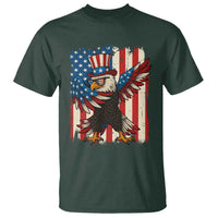 Funny Patriotic Dabbing American Flag Bald Eagle 4th Of July T Shirt - Wonder Print Shop